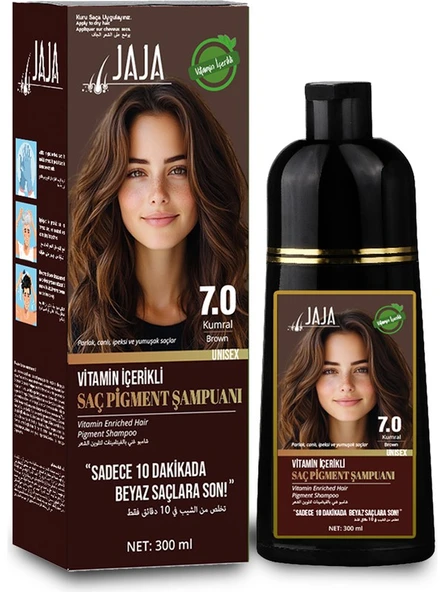 Jaja Saç Pigment Şampuanı (Beyazlar Için Şampuan Boya)  No:7 Kumral 300 ml ürün görseli 1