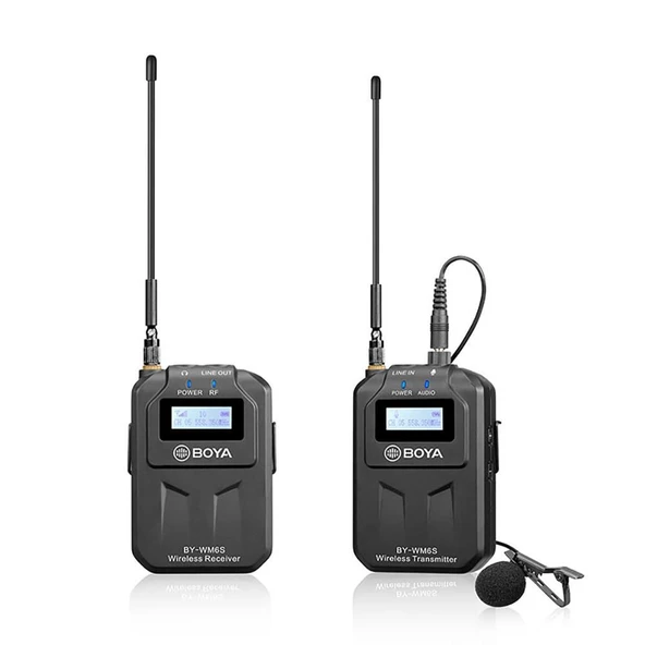 Boya BY-WM6S Uhf Kablosuz Yaka Mikrofonu ürün görseli 1