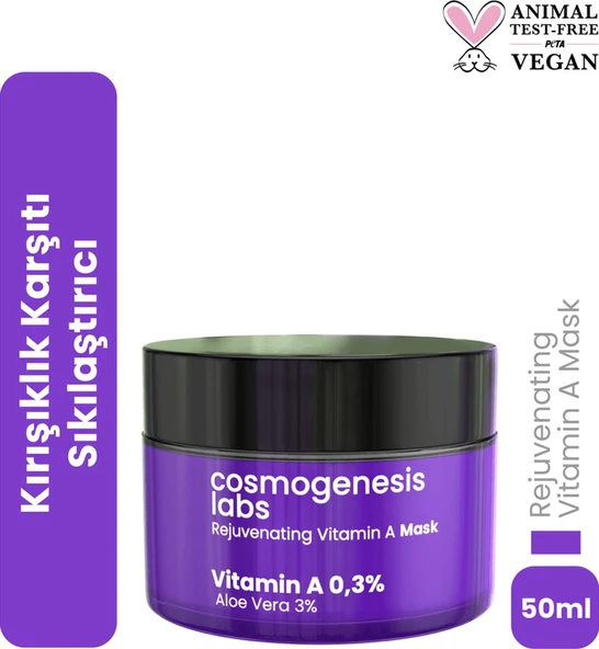 Cosmogenesis Labs %0.3 Retinol Krem Maske 50ml - Durulanan Yüz Maskesi Canlandırıcı Kırışıklık Karşıtı Vegan ürün görseli 1