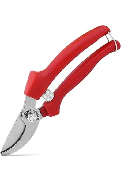 Aslankara Budama Bağ Üzüm Makası Eğri Kırmızı 21 Cm, Telvesse ürün görseli 1