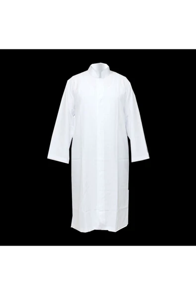 Yasir Cübbe, İmam Cübbesi. Namaz Cübbesi, Krem Renk, 2 Numara, Sade Model, Erkek Namaz Elbisesi, ürün görseli 1