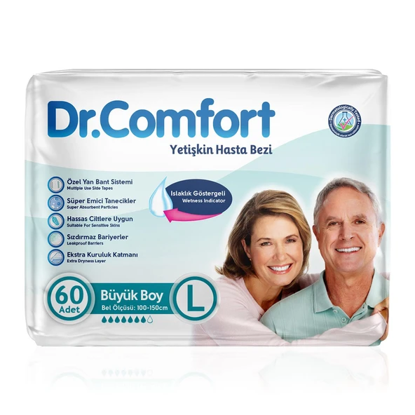 Dr. Comfort Belbantlı Hasta Bezi L-Large Beden 60 Adet ürün görseli 1
