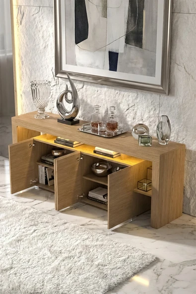 BURC LEDLİ TV ÜNİTESİ 200 CM - Resim 3