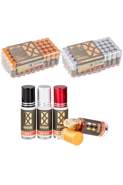 Buhara Alkolsüz Esans - Akik Serisi 3,3 Ml - Hac Ve Umre Için Hediyelik - 50 Adet - 2 Kutu ürün görseli 1