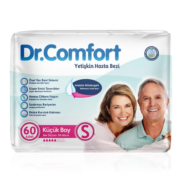 Dr. Comfort Belbantlı Hasta Bezi S-Small Beden 60 Adet ürün görseli 1