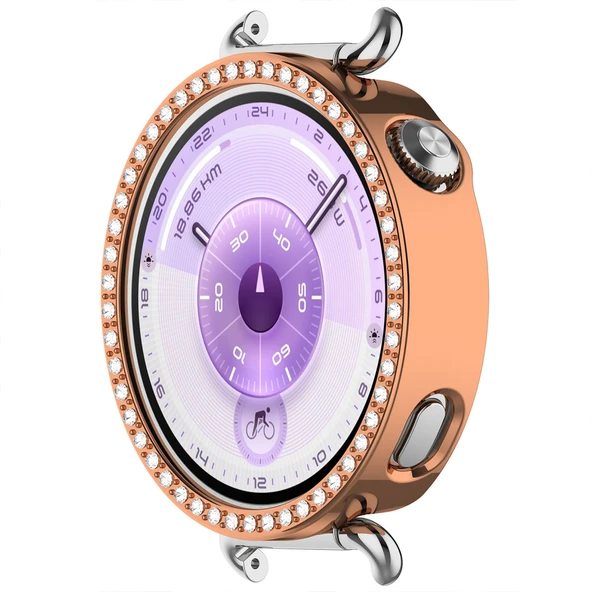 PTTAVM: Huawei Watch GT6 41mm İle Uyumlu Zarif Kristal Taşlı Kasa