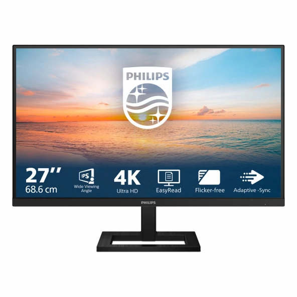 Philips 27E1N1900AE 27" 60Hz 4Ms HDMI+USB-C HDR UHD Adaptive-Sync IPS Vesa Monitör ürün görseli 1