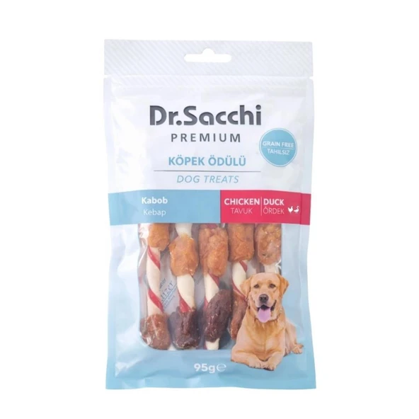Dr.Sacchi Tavuklu ve Ördekli Kebap Köpek Ödülü 5'li 95 Gr ürün görseli 1