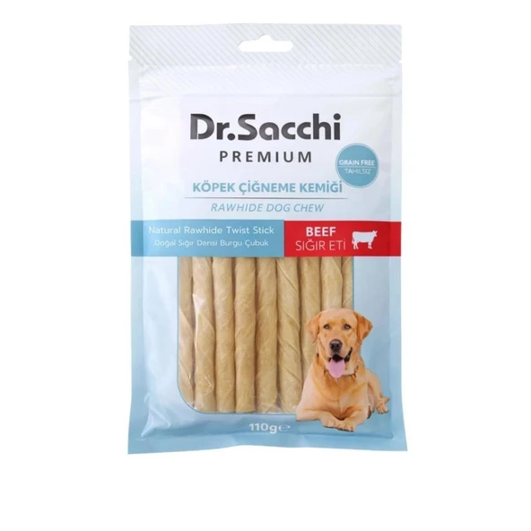 Dr.Sacchi Sığır Derisi Burgu Köpek Ödülü 15'li 110 Gr ürün görseli 1