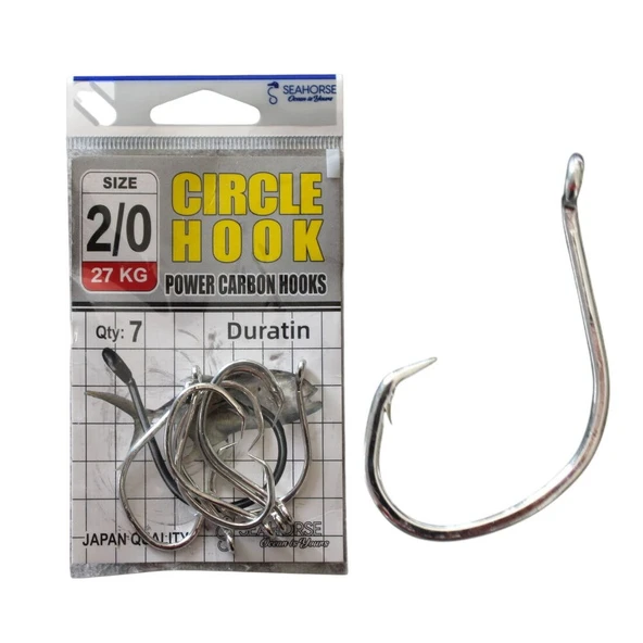 Sea Horse Circle Power Carbon Hooks Oty:7 No:2/0 ürün görseli 1