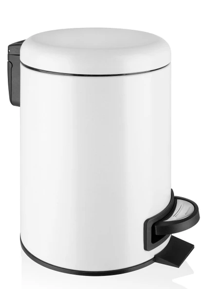 Noble life 5 LT Beyaz Pedalı Yavaş Kapanır Çöp Kovası ürün görseli 1