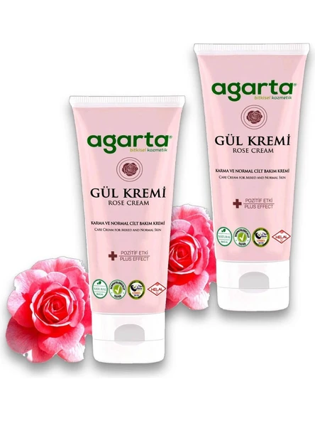 Agarta Doğal Cilt Nemlendirici Gül Kremi 75 ml x 2 Adet ürün görseli 1