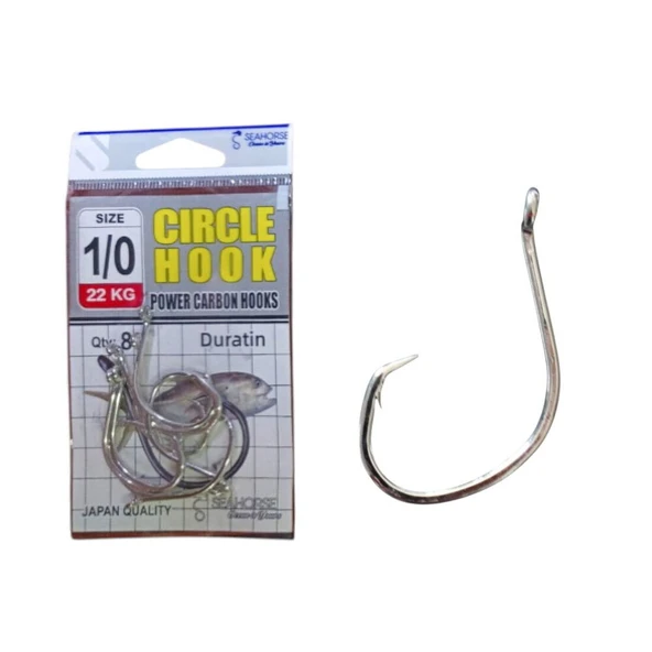 Sea Horse Circle Power Carbon Hooks Oty:8 No:1/0 ürün görseli 1