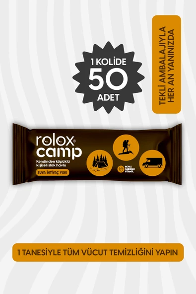 Camp - 50 Paket - Kendinden Köpüklü Kişisel Islak Havlu - Resim 2
