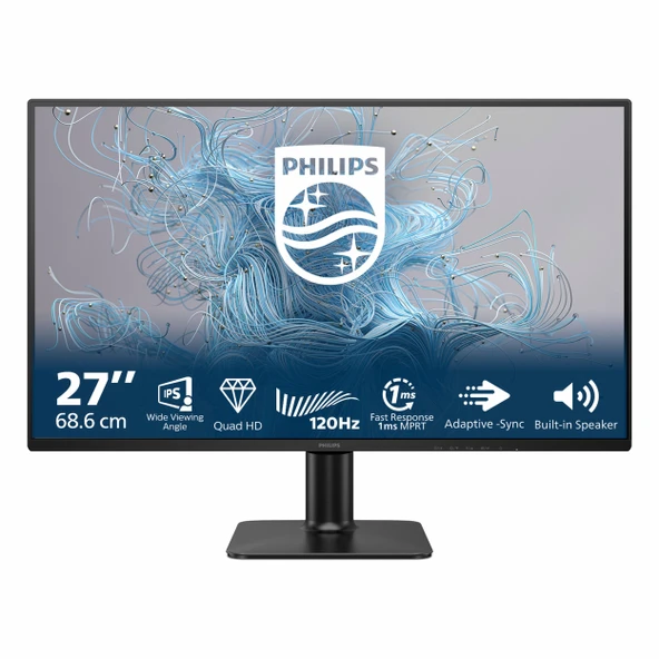Philips 27E2N2500 27" 120Hz 1Ms HDMI+DP HDR WQHD Adaptive-Sync IPS Vesa Monitör ürün görseli 1