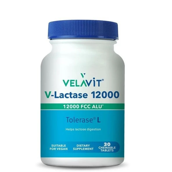 Velavit V-Lactase 12000 FCC ALU  Tablet 30lu ürün görseli 1