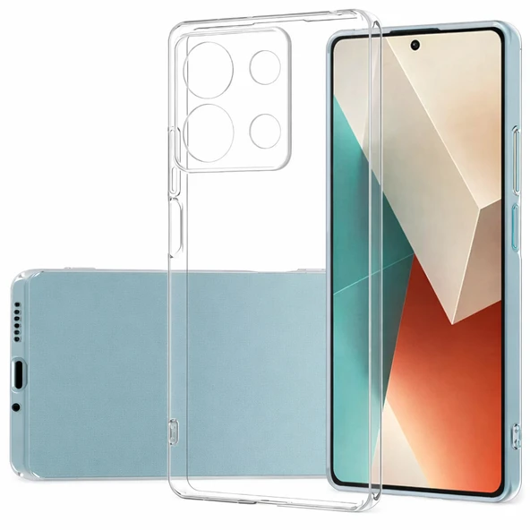 Redmi Note 13 Pro 5G Uyumlu Kılıf Şeffaf Kamera Korumalı 3d ürün görseli 1