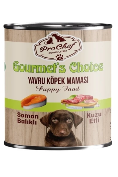 Prochef 12 Adet Gourmet's Choice Yavru Köpek Maması | 415 Gr Somon Balıklı & Kuzu Etli Konserve Yaş Mama ürün görseli 1