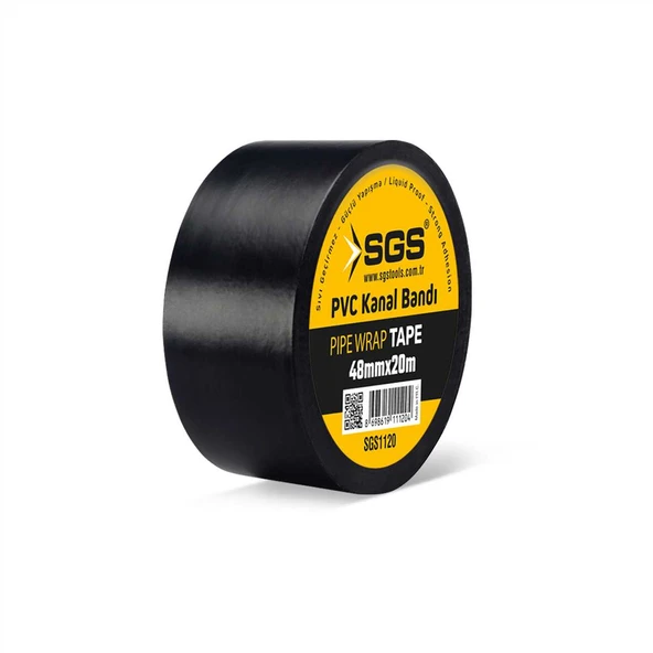 PVC Kanal İzolasyon Bandı 48mm x 20mt Sıvı Geçirmez Güçlü Yapışma Pipe Wrap Tape ürün görseli 1