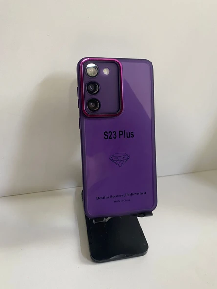 SAMSUNG S23 PLUS MOR ŞEFFAF KILIF ürün görseli 1