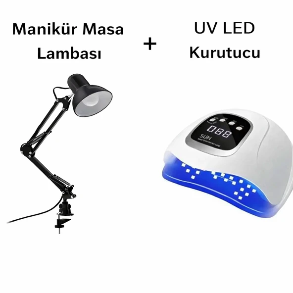 Manikür Masa Lambası + UV LED Kurutucu Seti ürün görseli 1