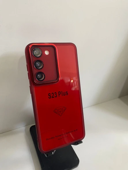 SAMSUNG S23 PLUS KIRMIZI ŞEFFAF KILIF ürün görseli 1
