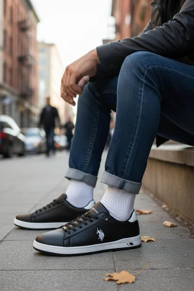 U.S. Polo Assn. MARLON 6FX 102156661 Erkek Sneaker Ayakkabı Siyah 40-45 ürün görseli 1