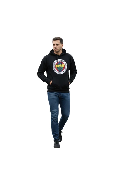 Fenerbahçe Orijinal Lisanslı FB Logolu Lacivert Kapüşonlu Sweat ürün görseli 1