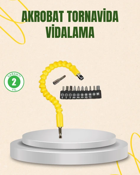 12 Parça Akrobat Vidalama Uç Seti Esnek Dar Alan Kullanım ürün görseli 1