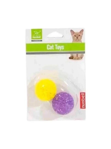 Nunbell Kedi Oyuncağı Top 2 Lİ ürün görseli 1