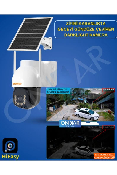 AVENİR AV-S414 4MP eSİM GÜNEŞ ENERJİLİ GECEYİ GÜNDÜZ GİBİ GÖSTEREN GÜVENLİK KAMERASI ürün görseli 1