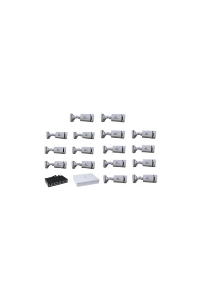 APROX 16LI 5 MP WARMLED SESLİ İP KAMERA SETİ ürün görseli 1