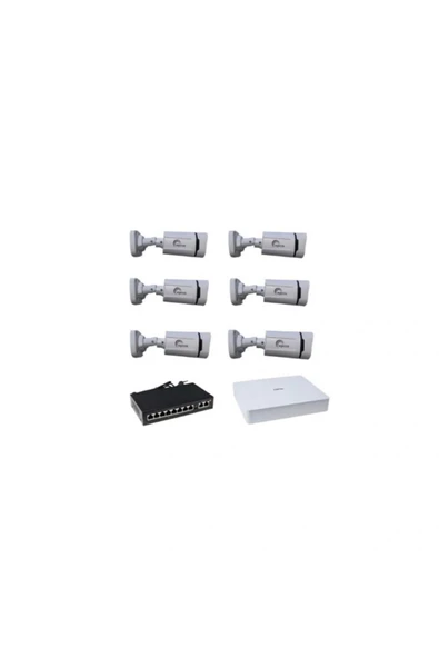 APROX 6LI 5MP WARMLED SESLİ İP KAMERA SETİ ürün görseli 1