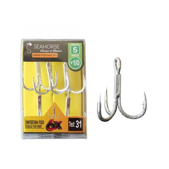 Sea Horse Diamond Scaled Sharp Hook Oty:5 No:1/0 ürün görseli 1