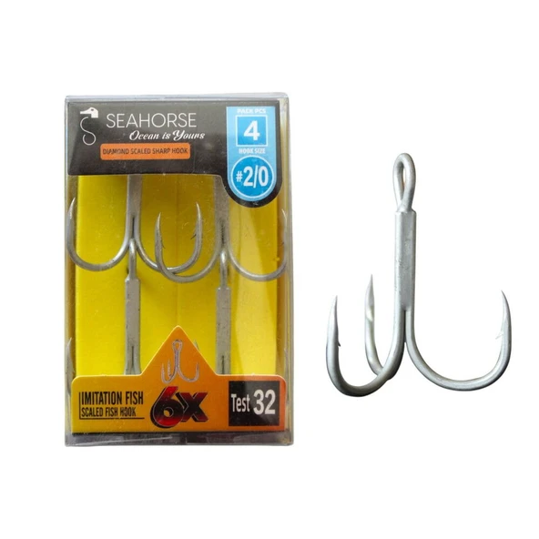 Sea Horse Diamond Scaled Sharp Hook Oty:4 No:2/0 ürün görseli 1