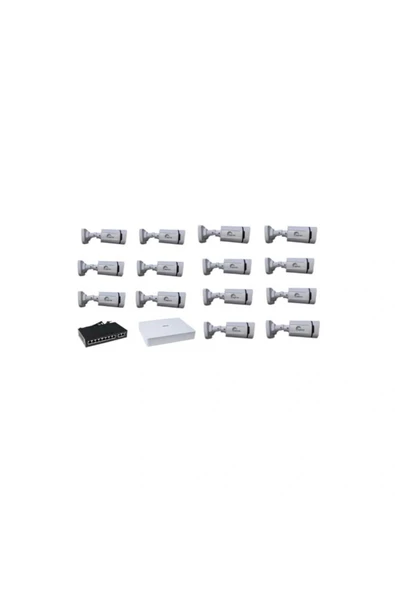 APROX 14LÜ 5MP WARMLED SESLİ İP KAMERA SETİ ürün görseli 1