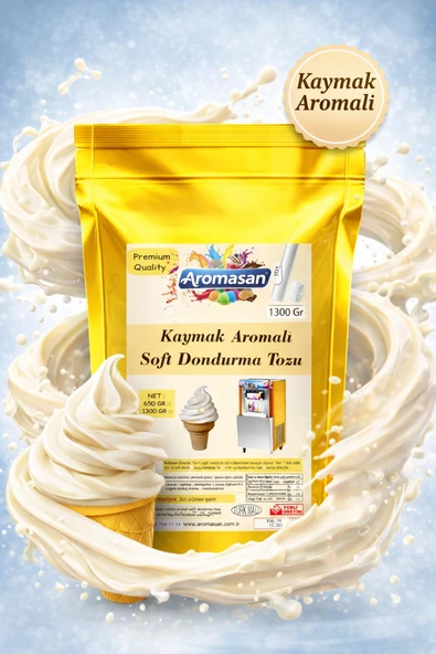 Kaymak aromalı soft dondurma tozu 1300 gr ürün görseli 1