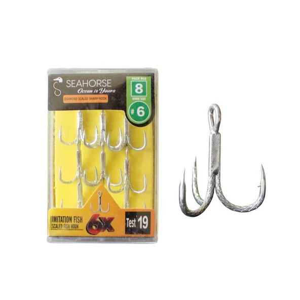 Sea Horse Diamond Scaled Sharp Hook Oty:8 No:6 ürün görseli 1