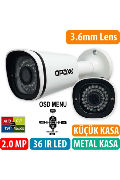 OPAX 4 lü ahd kamera seti 2 mp - Resim 2