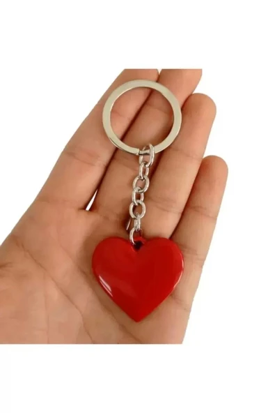Anahtarlık Kişiye Özel İsimli Sevgiliye Hediye Metal Kalpli Unisex ürün görseli 1
