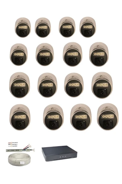 APROX 16LI 2 MP WARMLED SESLİ AHD KAMERA SETİ ürün görseli 1