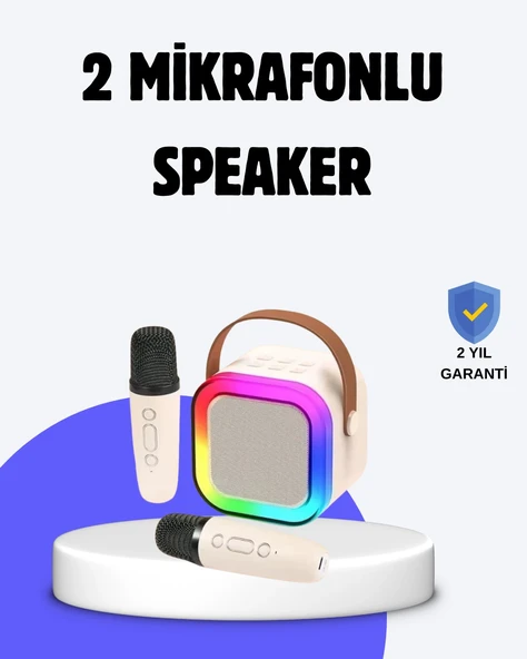 Taşınabilir Bluetooth Karaoke Hoparlör – 2400 mAh Batarya ürün görseli 1