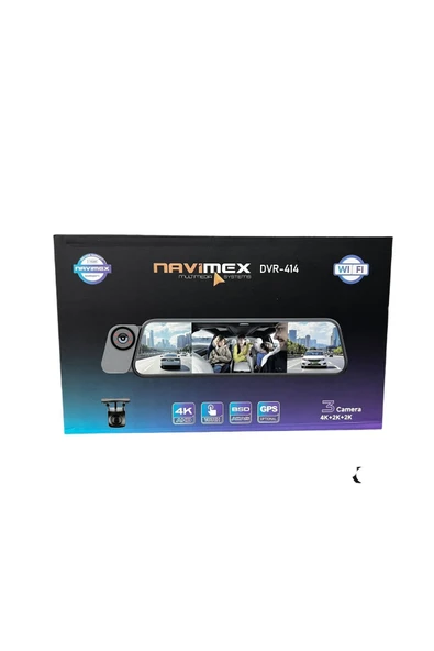 Navimex DVR-414 TAM PROFESYONEL (WIFI) GECE GORUSLU 3 KAMERALI AYNALIK KAYIT CIHAZI ürün görseli 1