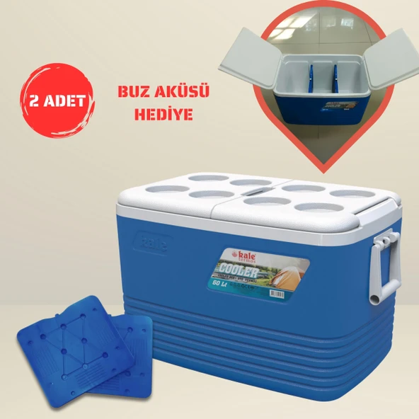 60 LT BUZLUK TERMOS ,2 ADET K-700 BUZ AKÜSÜ HEDİYE ürün görseli 1