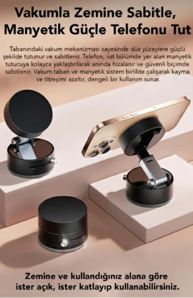 Premium Kilitlenebilir Vantuzlu-Telefon Tutacagı - Resim 6