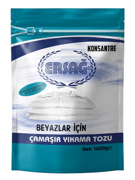 ERSAĞ BEYAZLAR İÇİN ÇAMAŞIR YIKAMA TOZU 1000 GR ürün görseli 1