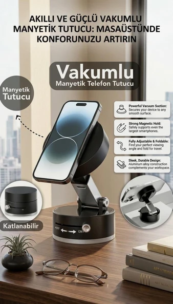 Premium Kilitlenebilir Vantuzlu-Telefon Tutacagı ürün görseli 1