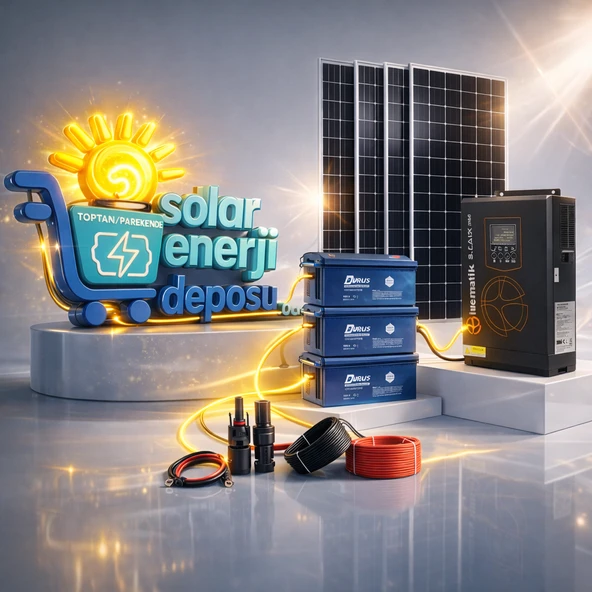 Solar Enerji Deposu 2KW Karavan Solar Enerji Paketi | 210W Panel + 200Ah Jel Akü ürün görseli 1