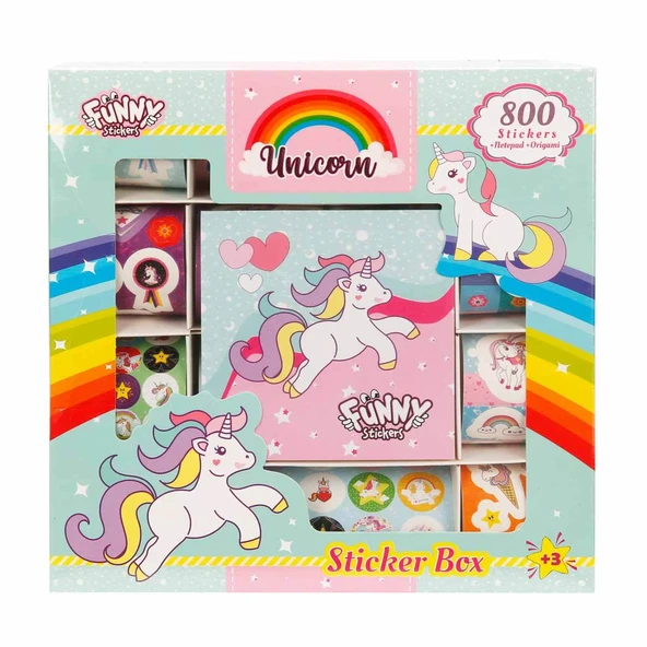 Aden Oyuncak Unicorn Sticker Seti 802 Parça Adn-3444 ürün görseli 1