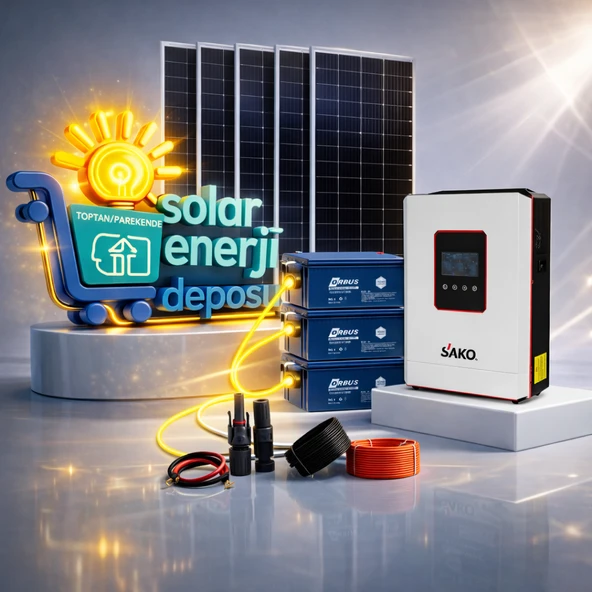 4.2KW Hazır L Solar Enerji Paketi | 550W Panel + 200Ah Jel Akü ürün görseli 1